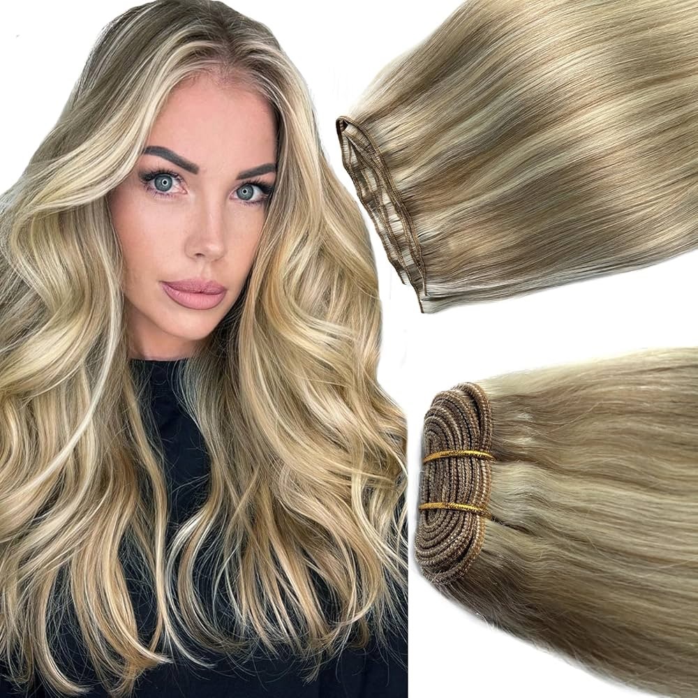 Bellami Silk Seam 20” 180g Ash Blonde Highlight H#21/#60/ Clip Hair Extensions